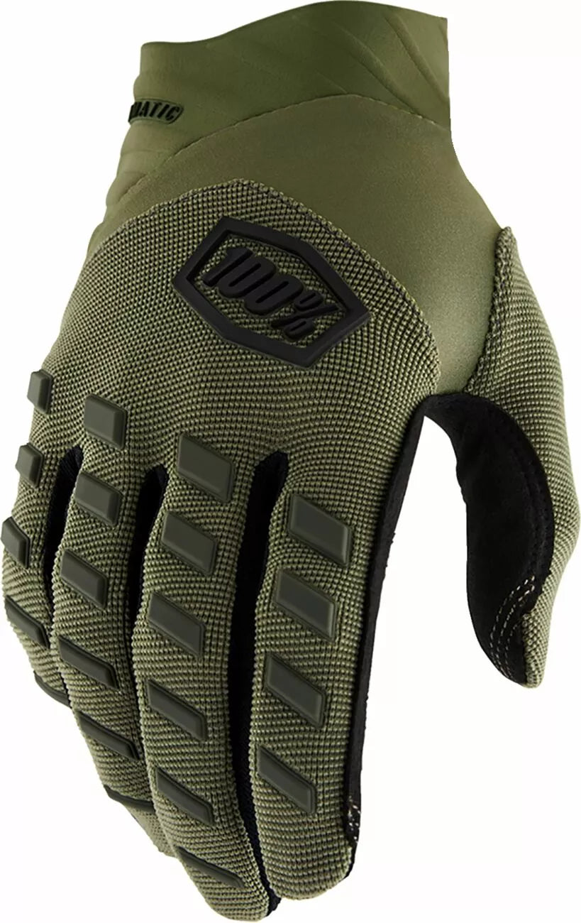 100% Airmatic Gloves Black/Green