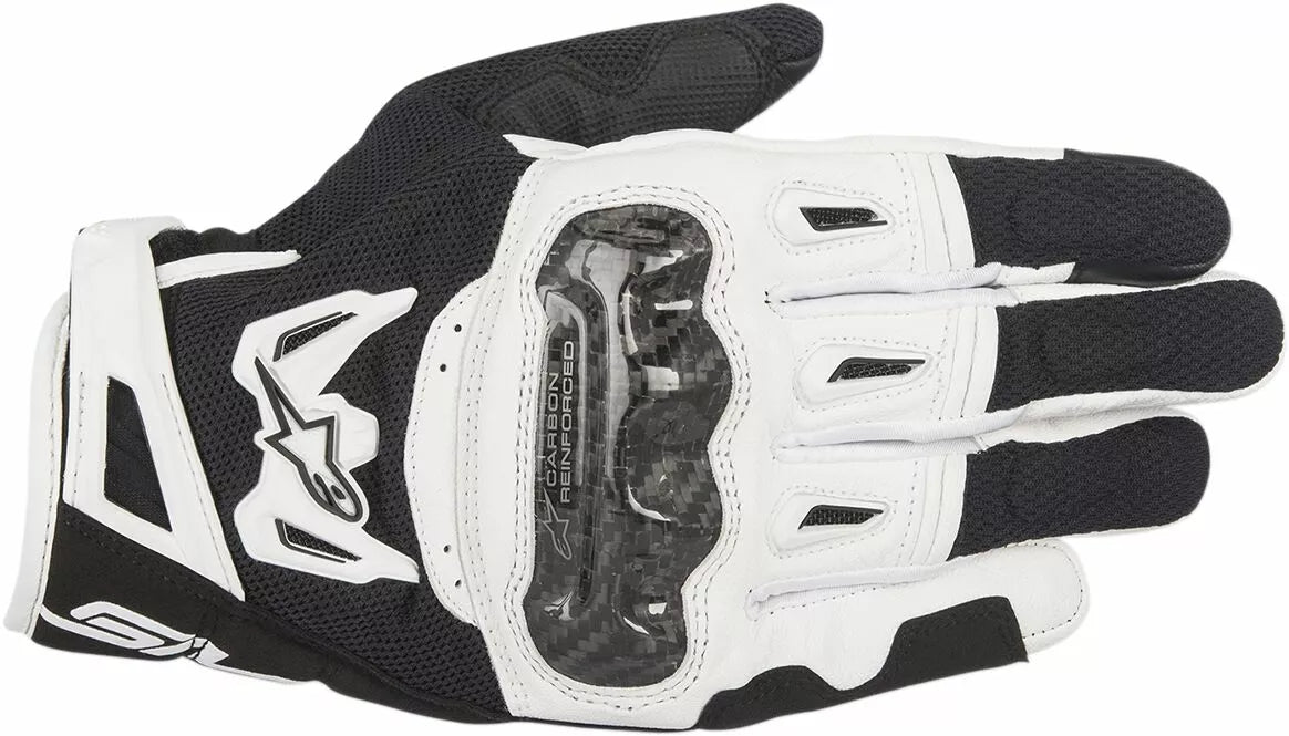 Alpinestars Smx-2 Air Carbon V2 Leather Gloves Black/White