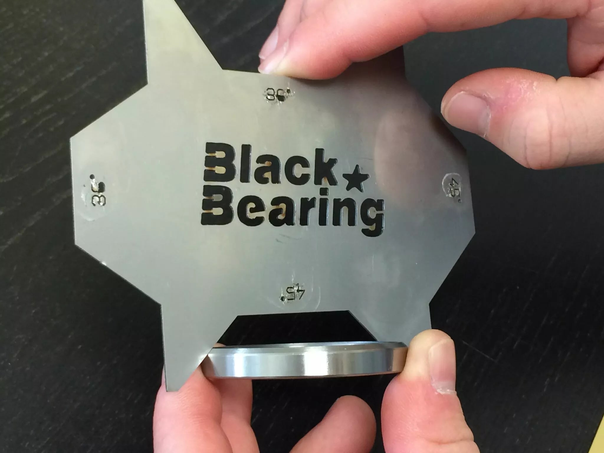 Black Bearing Angle Measuring Tool