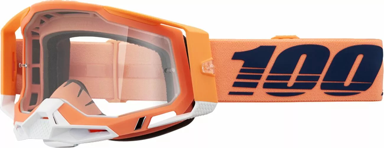 100% Racecraft 2 Goggles Orange/White