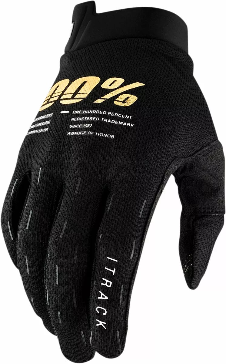 100% Itrack Gloves Black