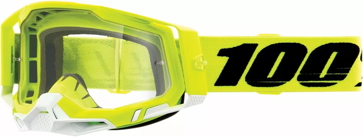 100% Racecraft 2 Goggles White/Yellow