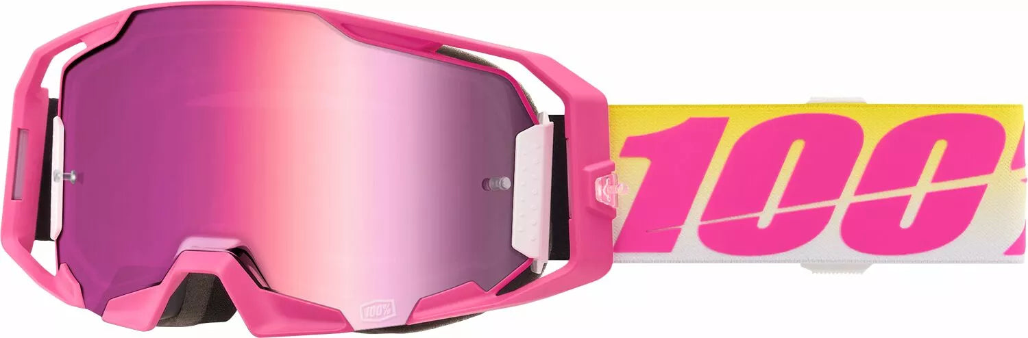 100% Armatic Goggle Pink/White/Yellow