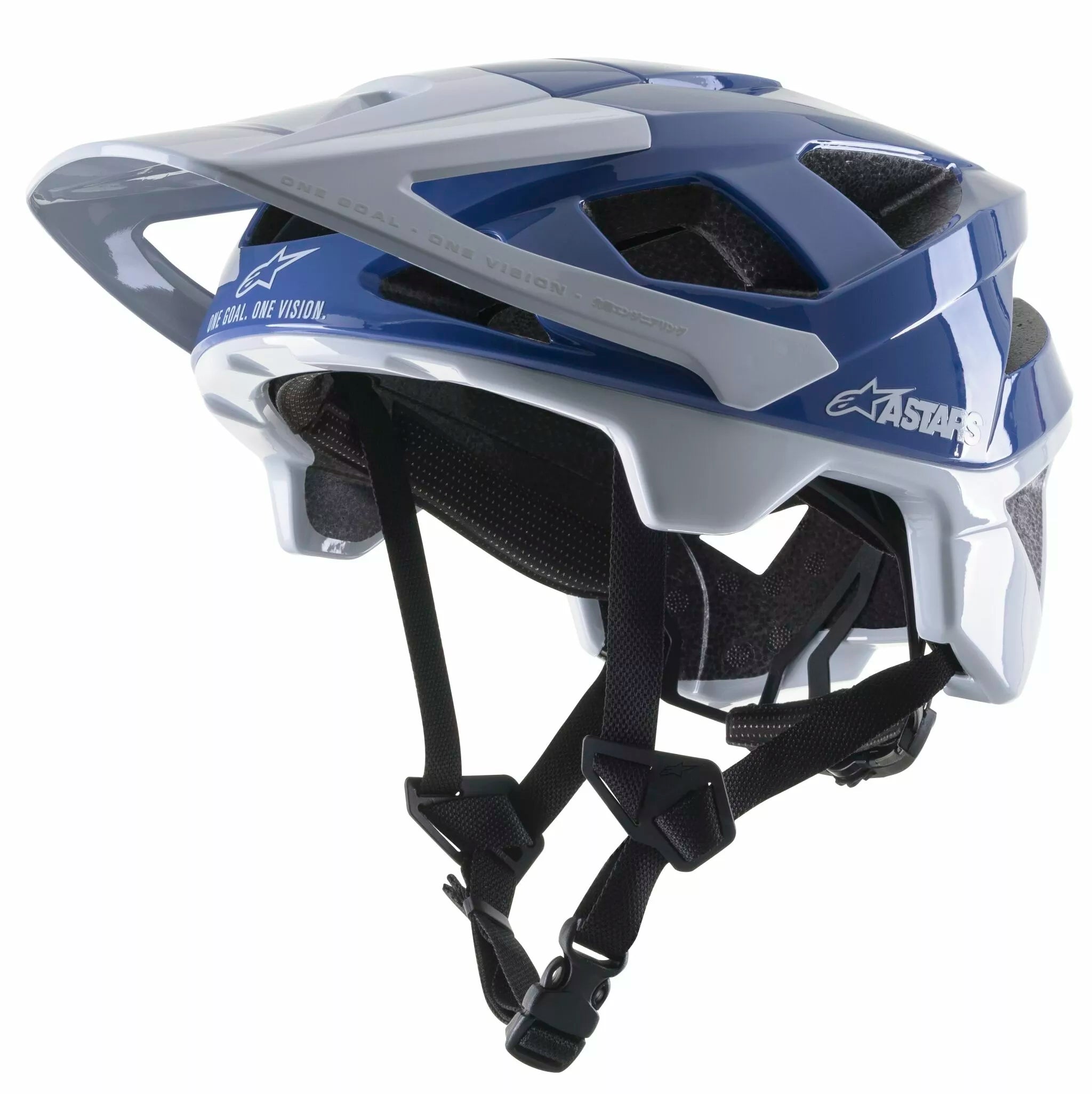 Alpinestars Vector Pro Bicycle Helmet Gray/Blue/Gloss