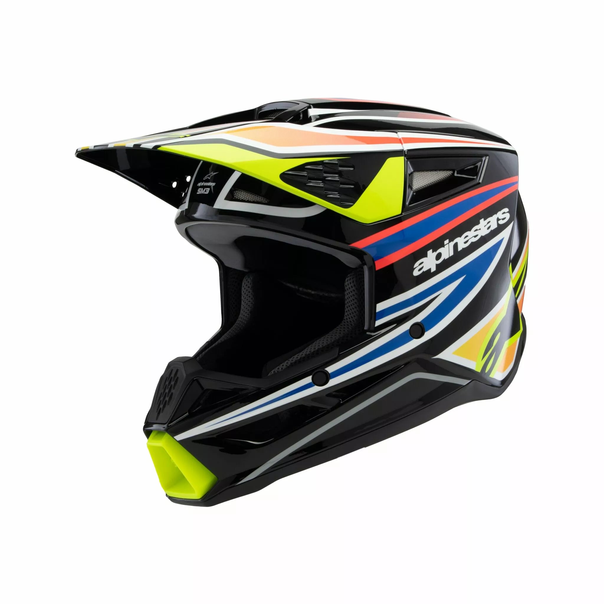 Alpinestars Youth S-M3 Wurx Helmet Black/Blue/Yellow