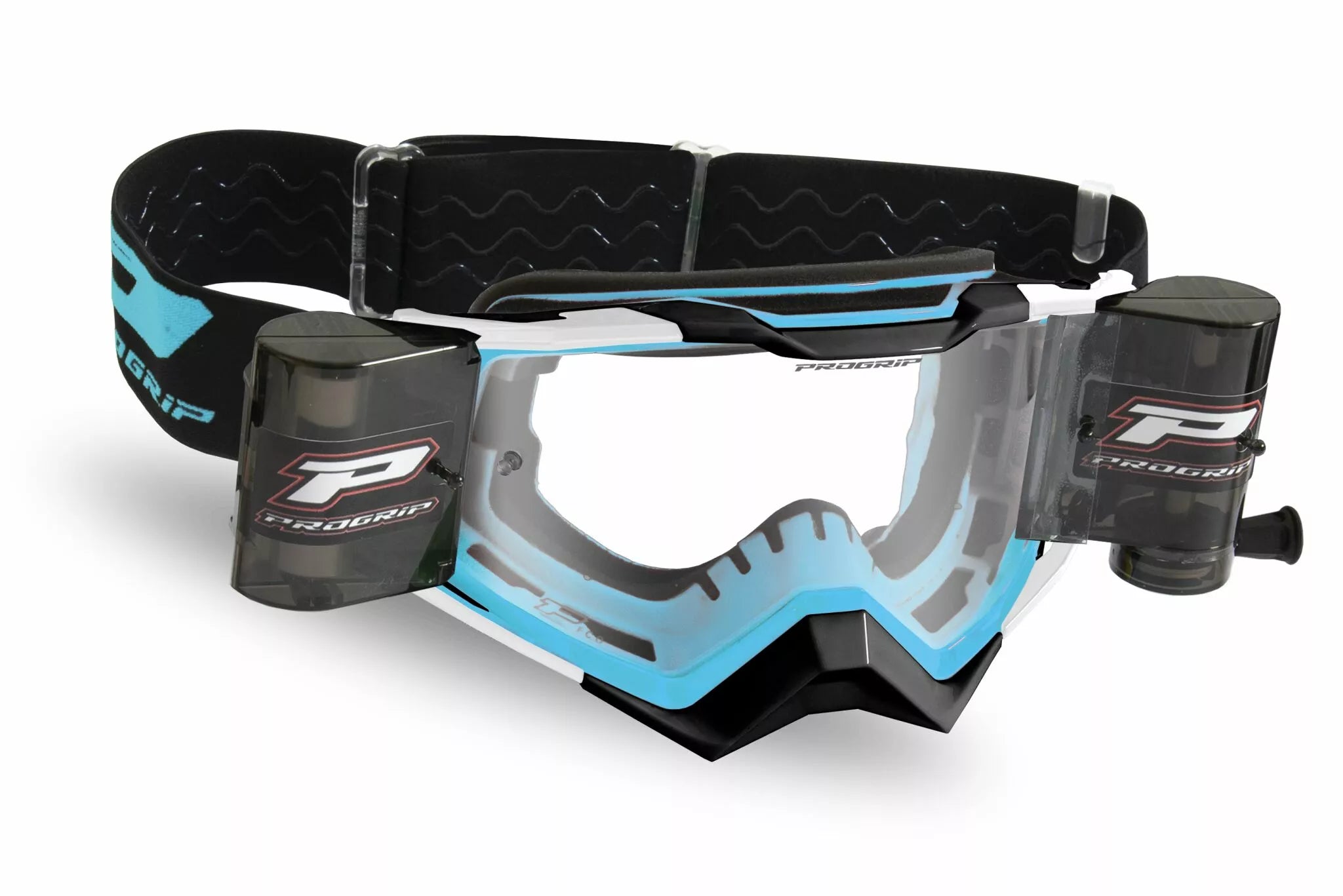 Pro Grip 3309 Rapid Goggles With Roll-Off System Black/Turquoise/White