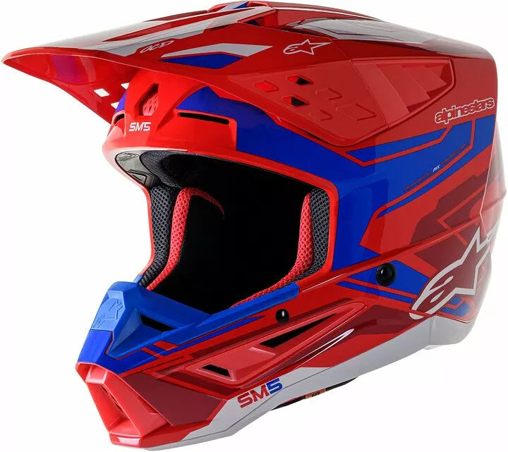 Alpinestars Supertech M5 Action 2 Helmet Blue/Gloss/Red