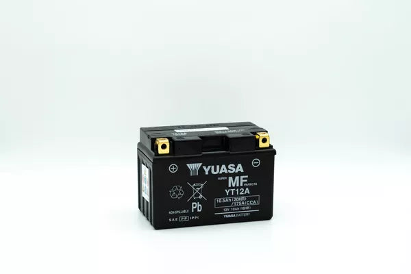 YUASA batteri YT12A - BS Inkl syra