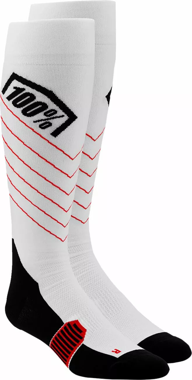 100% Hi-Side Performance Socks White