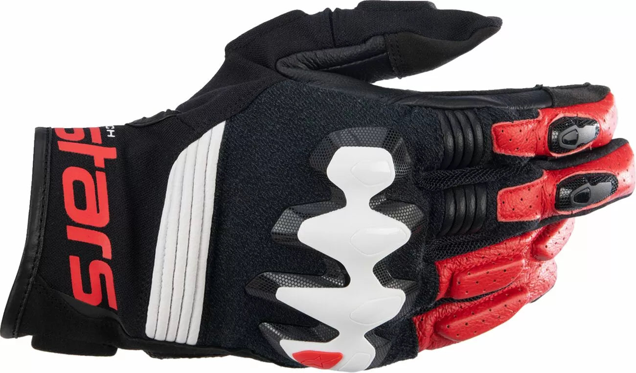 Alpinestars Halo Leather Gloves Black/Red/White