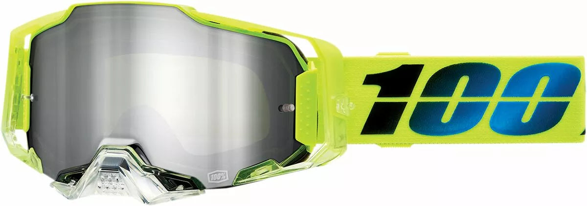 100% Armega Goggles Fluorescent Yellow