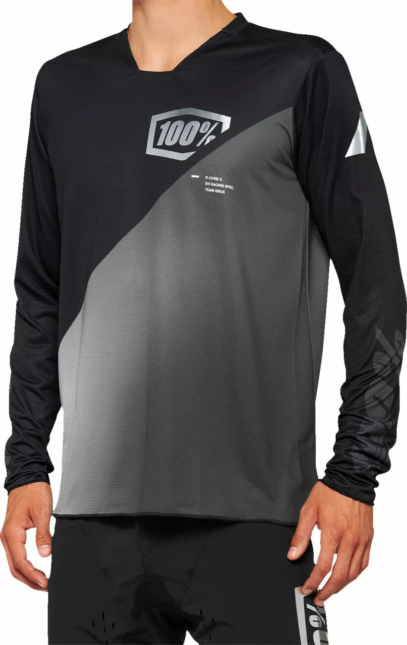 100% R-Core-X Long-Sleeve Jersey Black/Gray