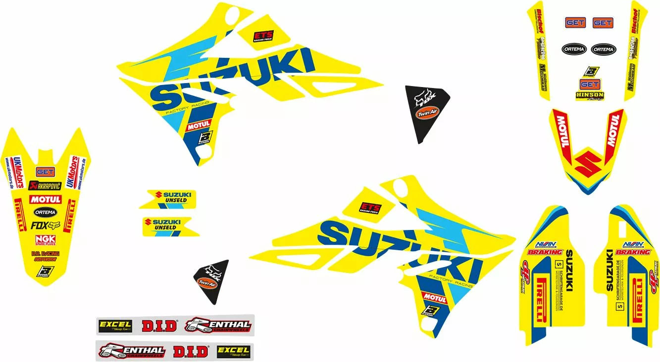 Blackbird Racing Blackbird Racing Replica Team Suzuki Ksrt 2022 Graphics Kit With Seat Cover