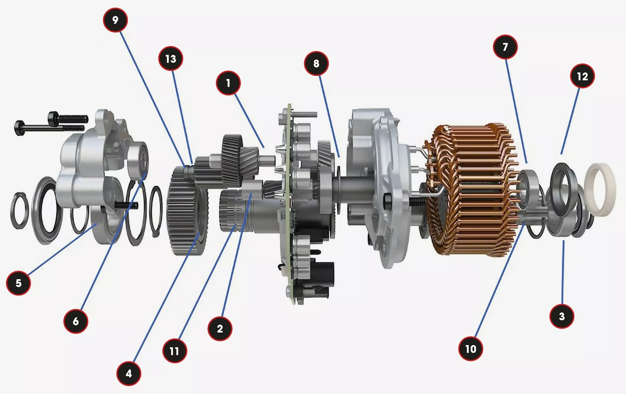 Black Bearing Service Kit Bosch Motor Gen4