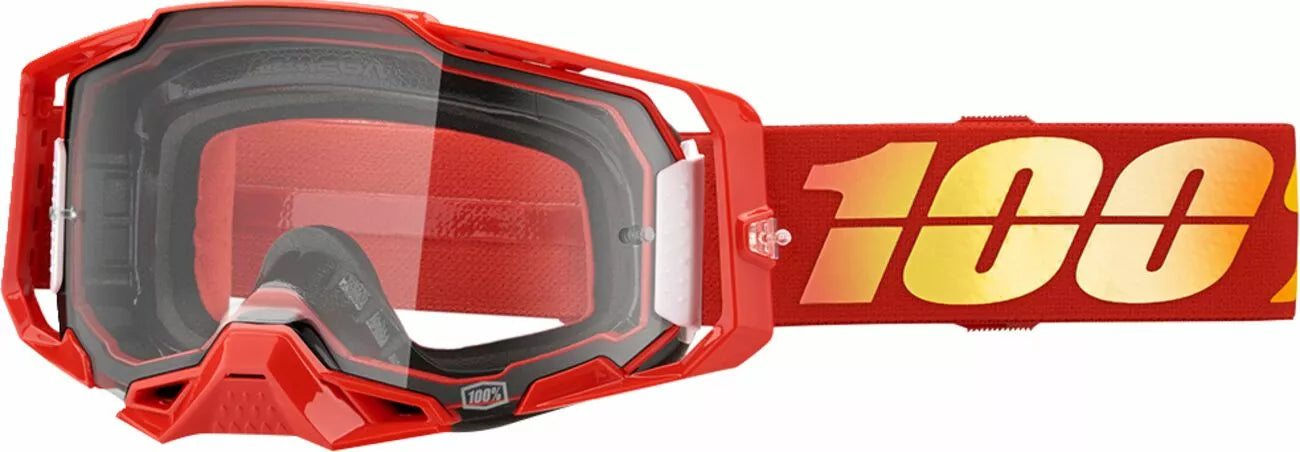 100% Armega Goggles Red/Yellow