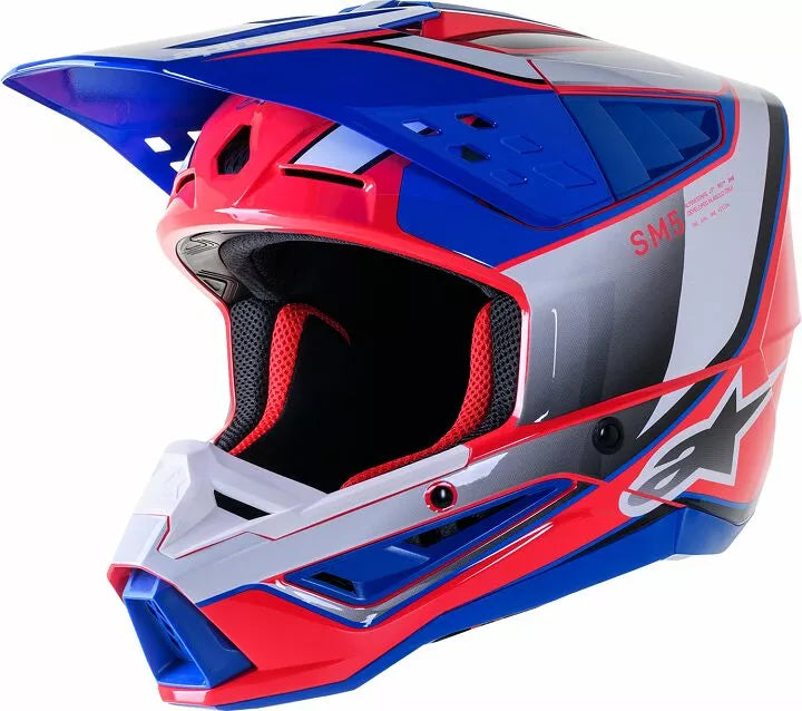 Alpinestars Supertech M5 Sail Helmet Blue/Gloss/Gray/Pink/White