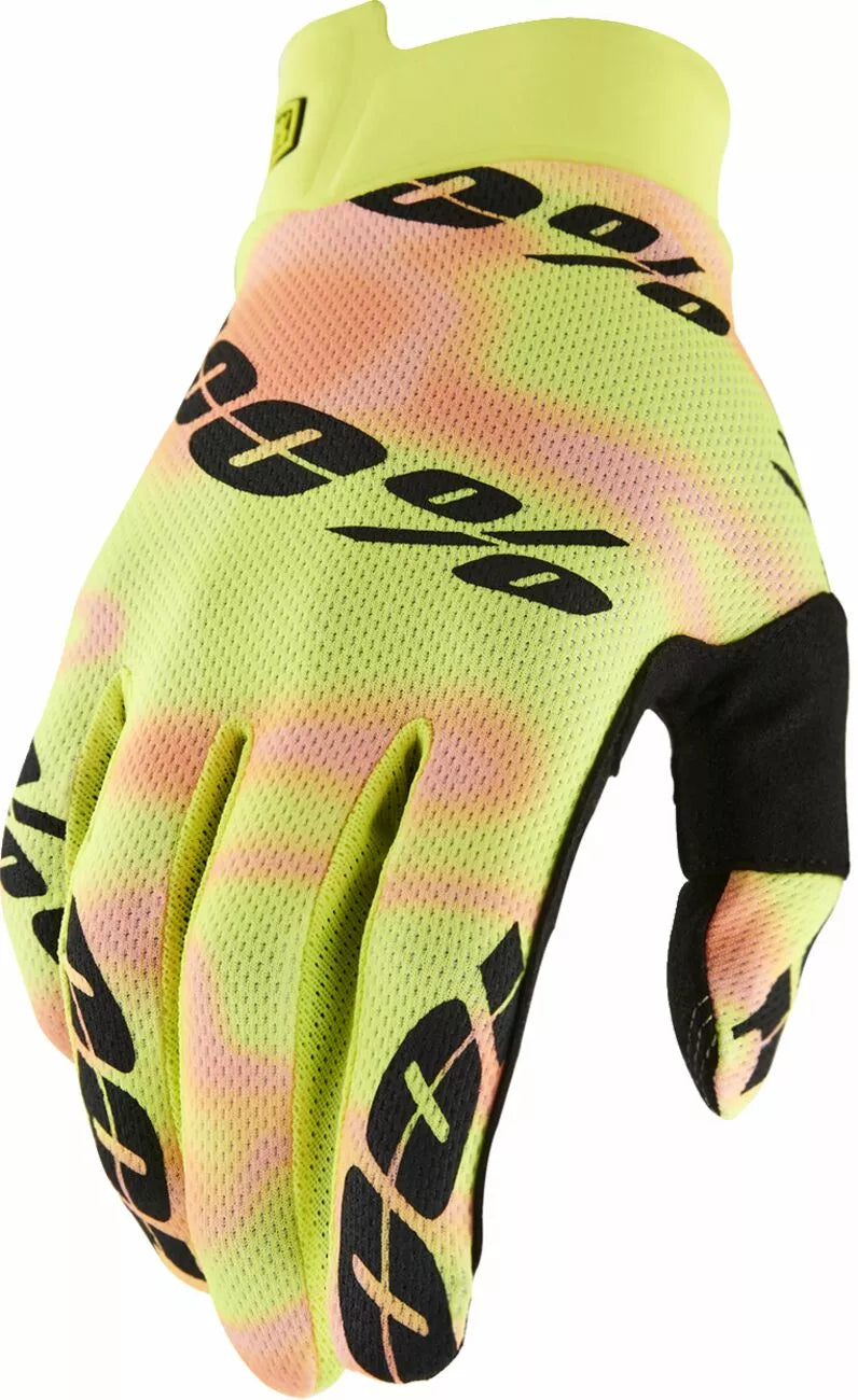 100% Itrack Gloves Black/Pink/Yellow