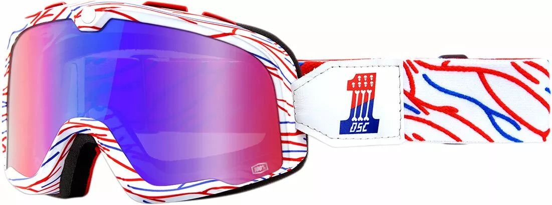 100% Barstow Classic Goggles Blue/Red/White