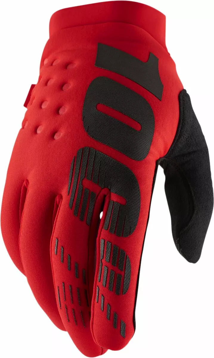 100% Brisker Gloves Red