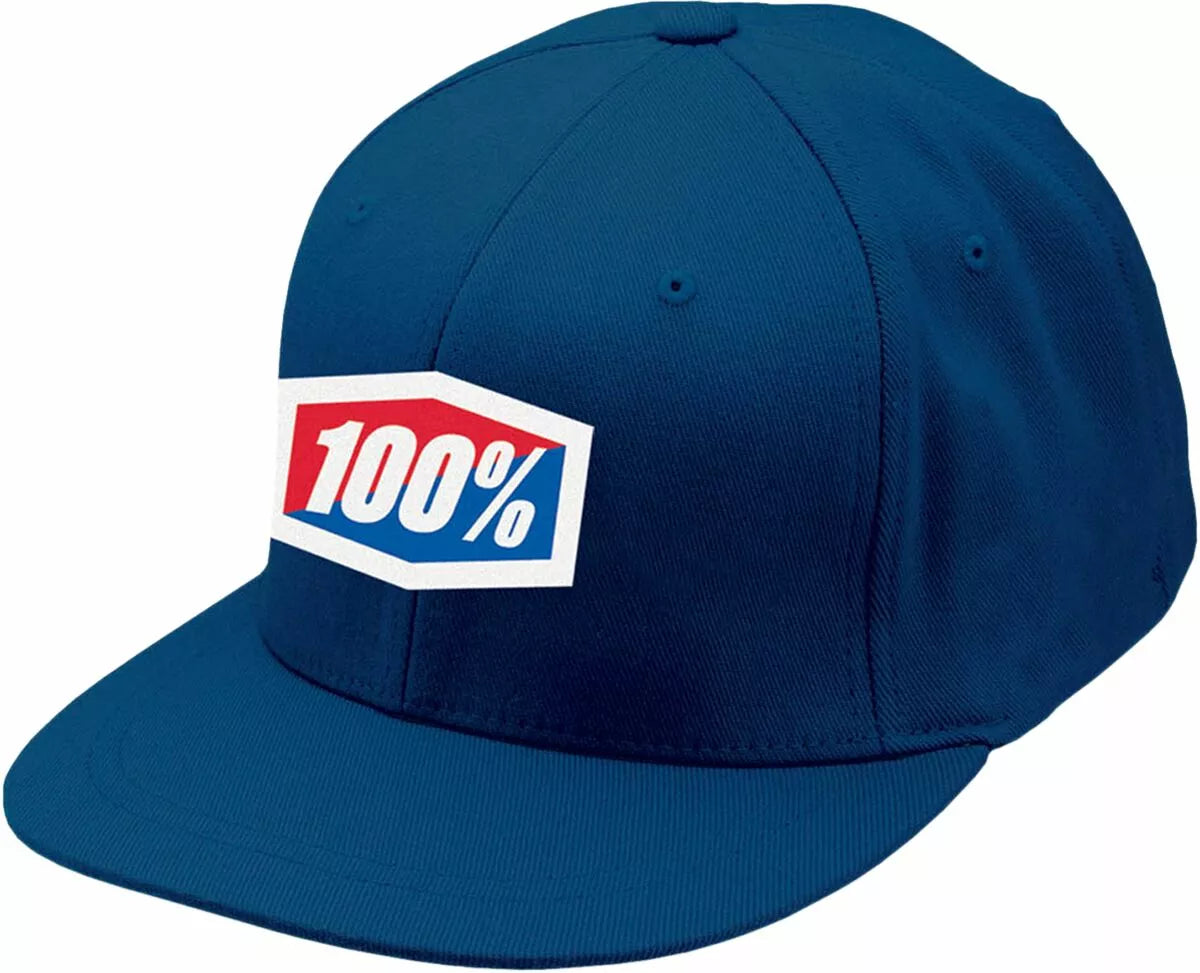 100% Official Flexfit® Hat Red/White/Royal Blue