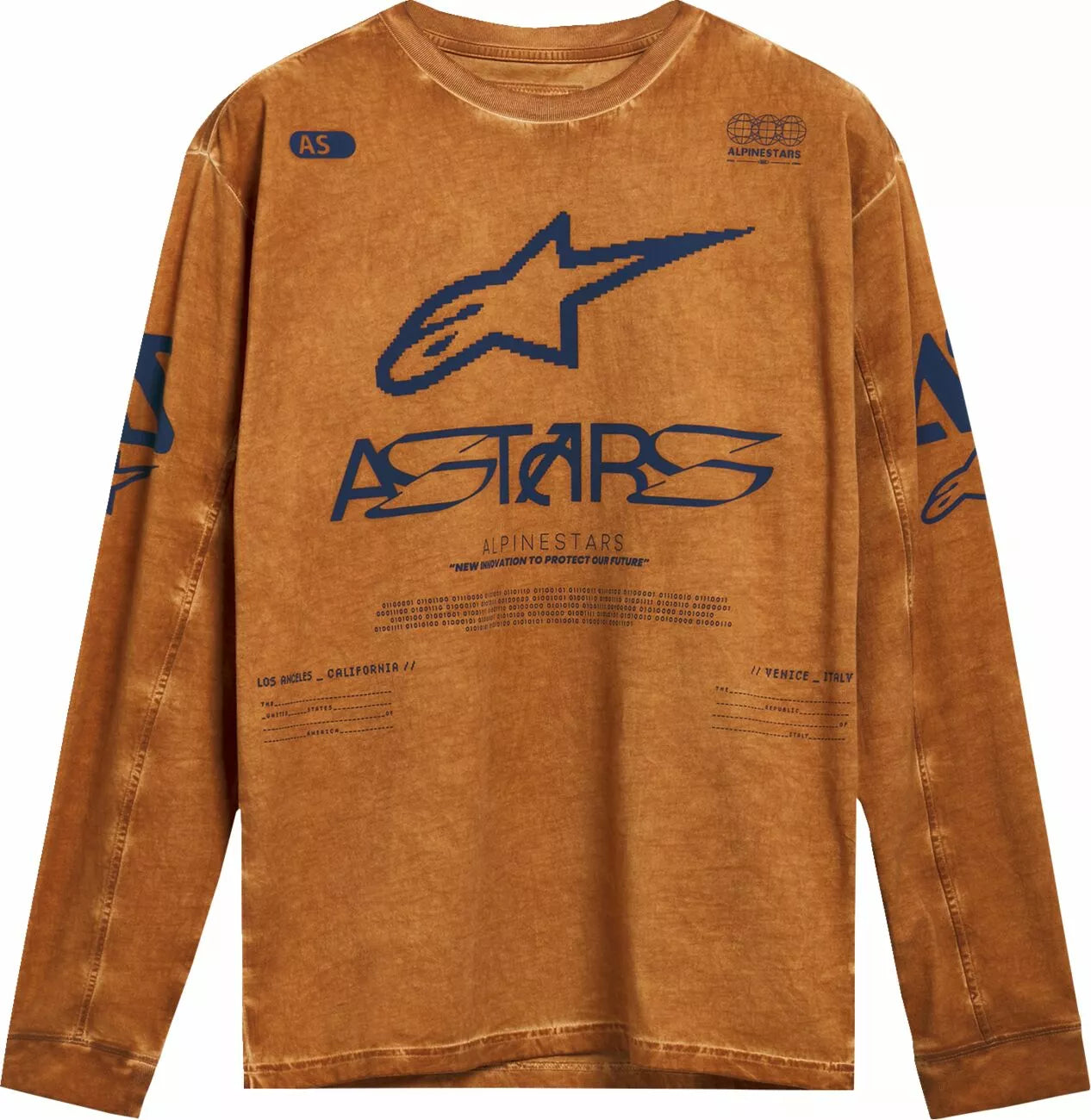 Alpinestars Nook Knit Long-Sleeve T-Shirt Blue/Brown