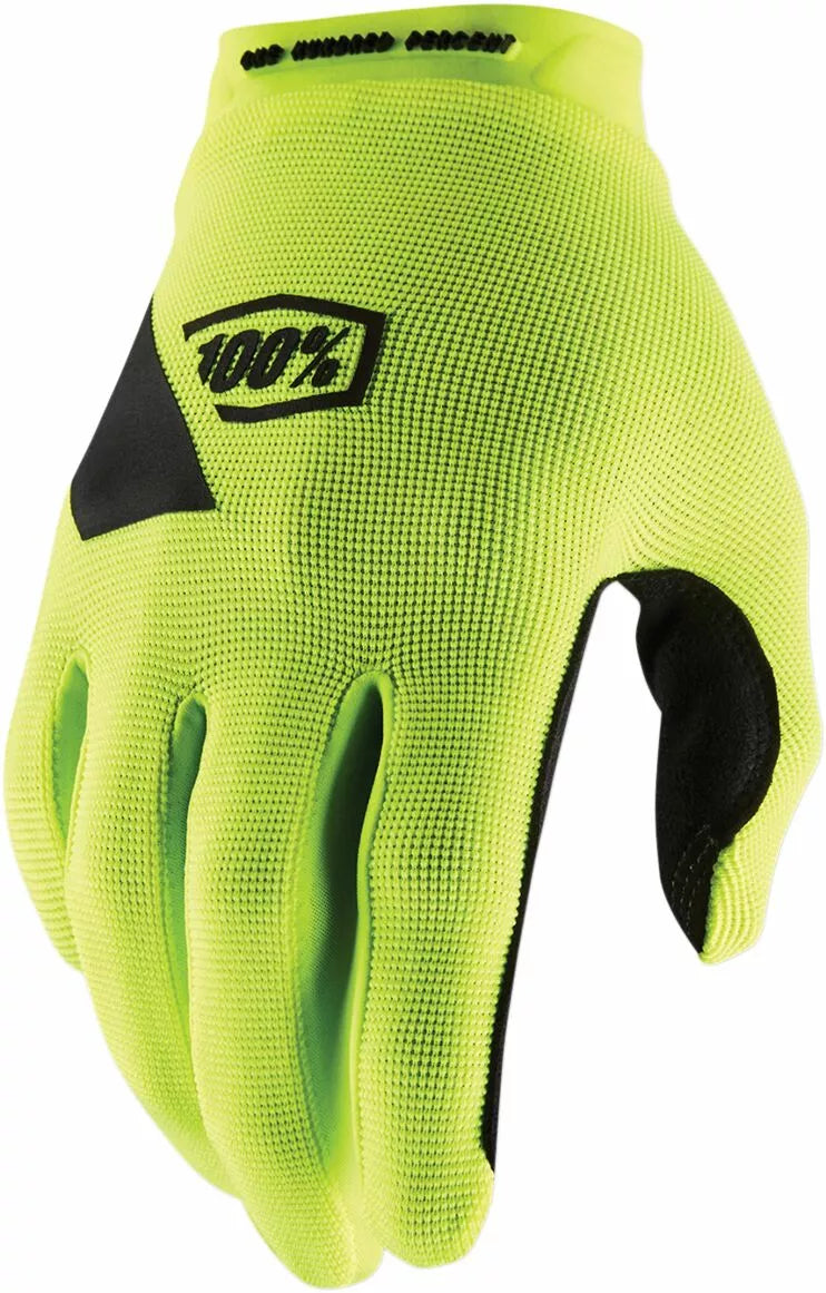 100% Ridecamp Gloves Fluorescent Yellow