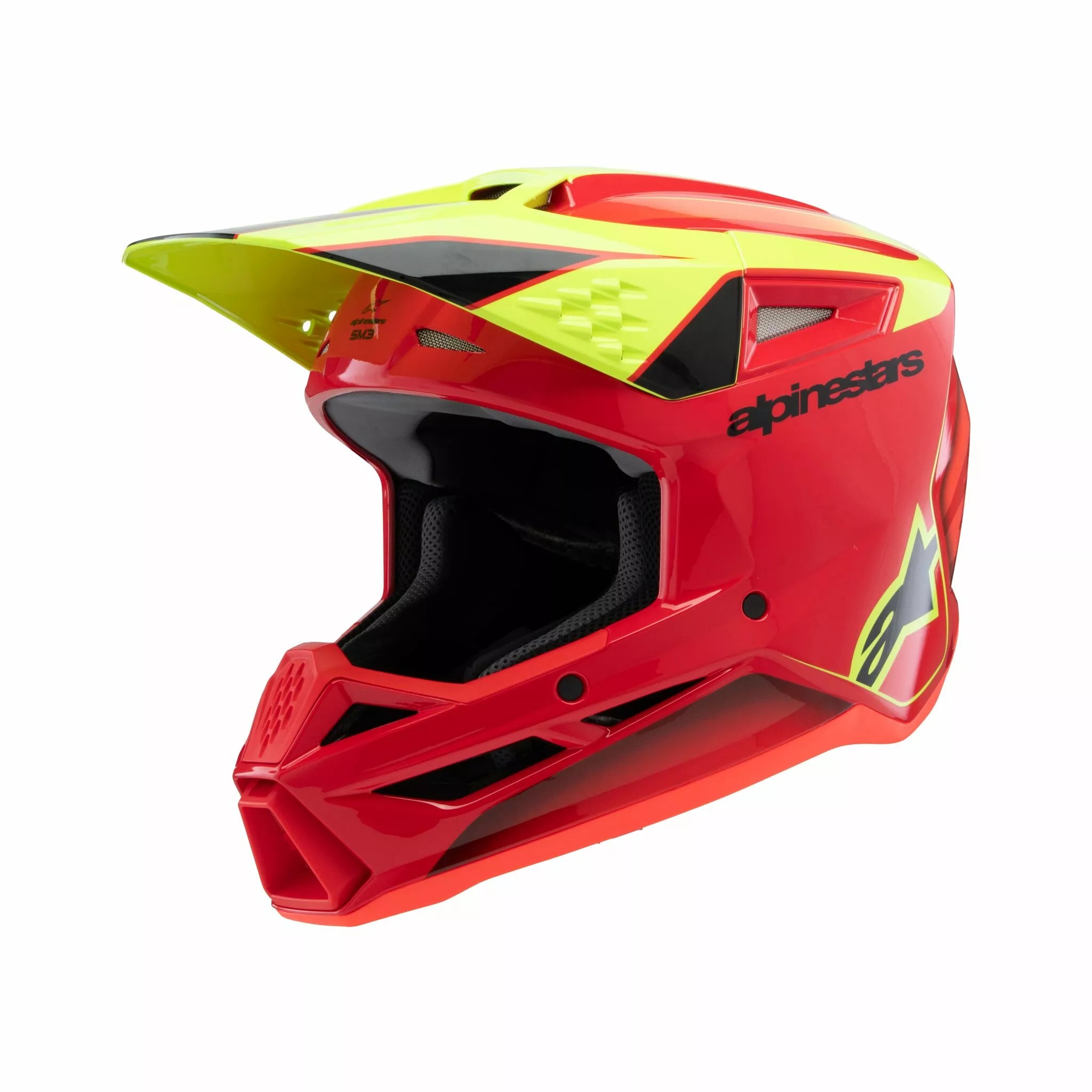 Alpinestars Youth S-M3 Fray Helmet Black/Red/Yellow