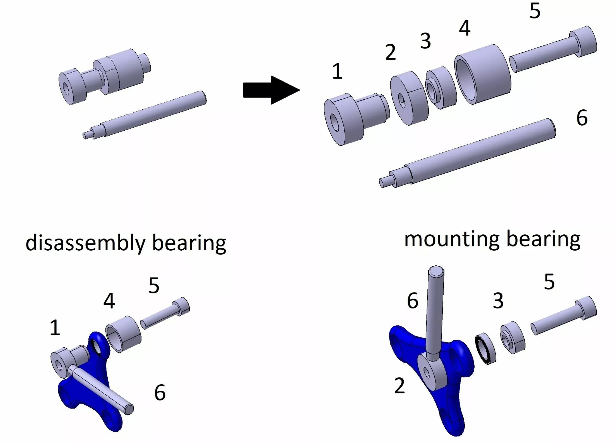 Black Bearing Frame Tool