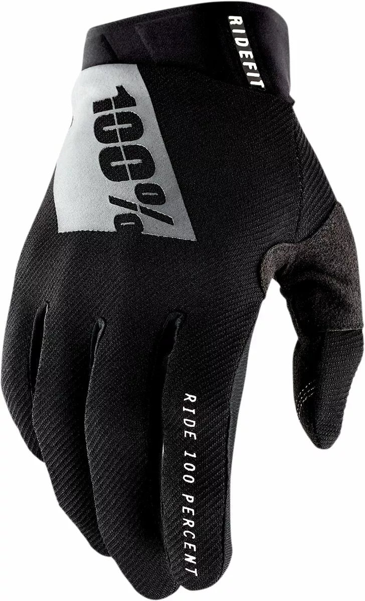 100% Ridefit Glove Black