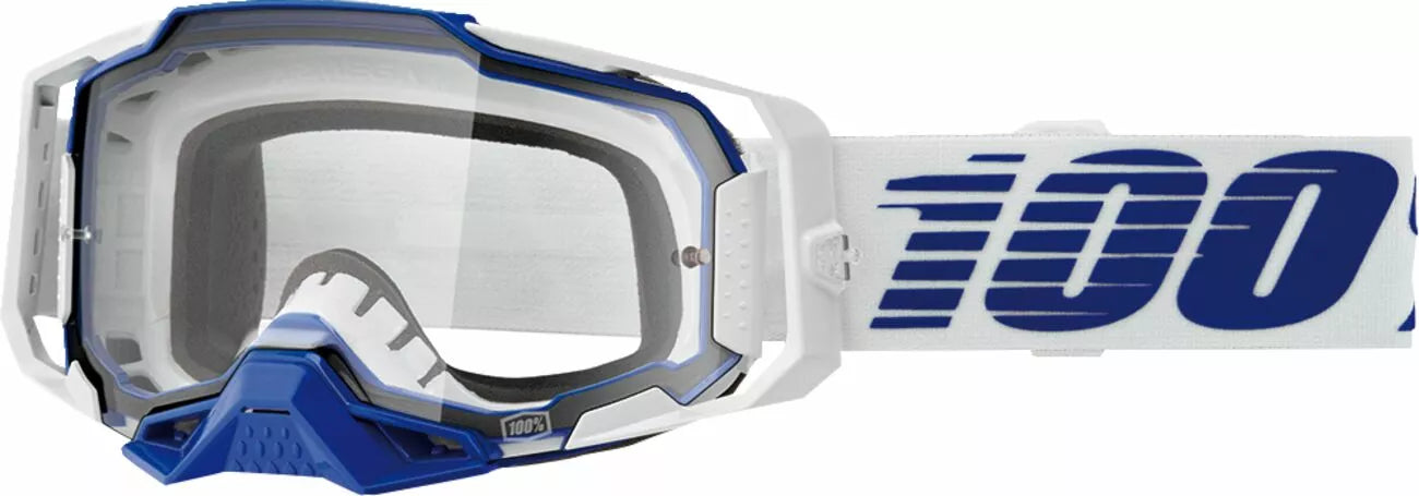 100% Armega Goggle Blue/White