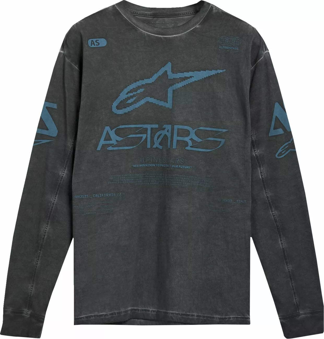 Alpinestars Nook Knit Long-Sleeve T-Shirt Blue/Dark Gray