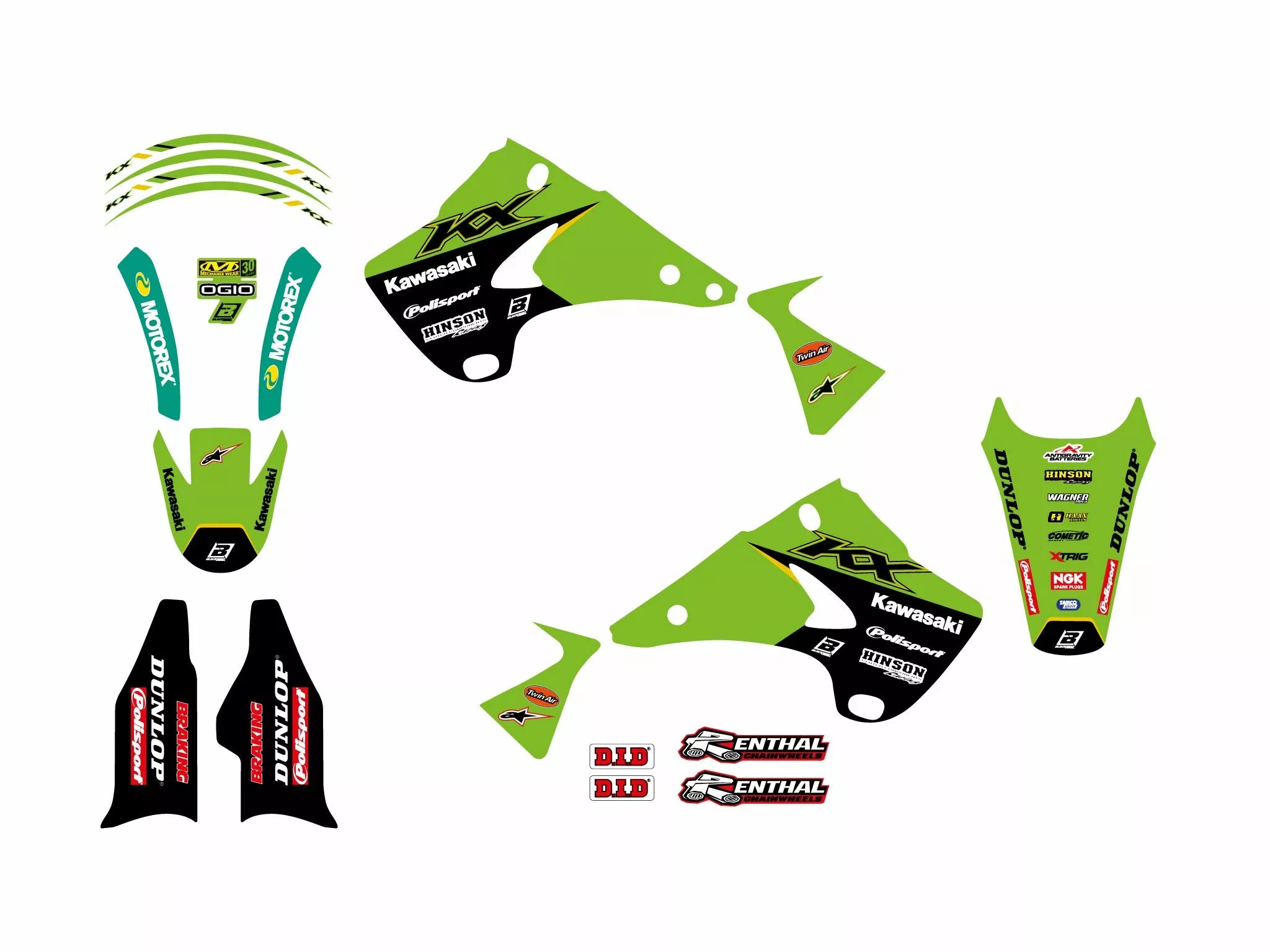 Blackbird Racing Graphic Kit Team Kawasaki 2021