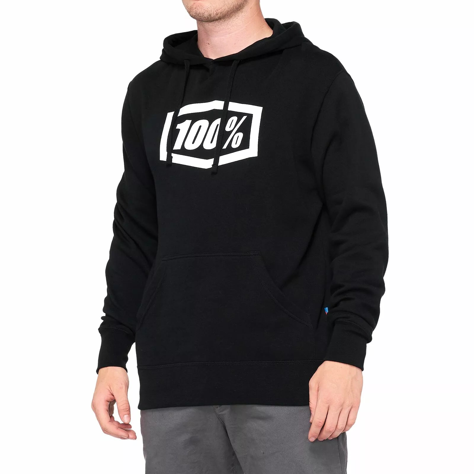 100% Hoodie Icon Black