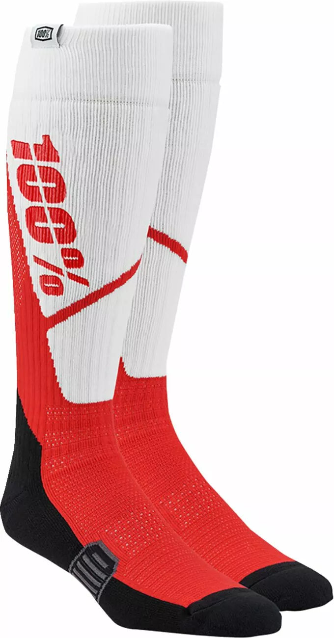 100% Torque Comfort Moto Socks Black/Red/White