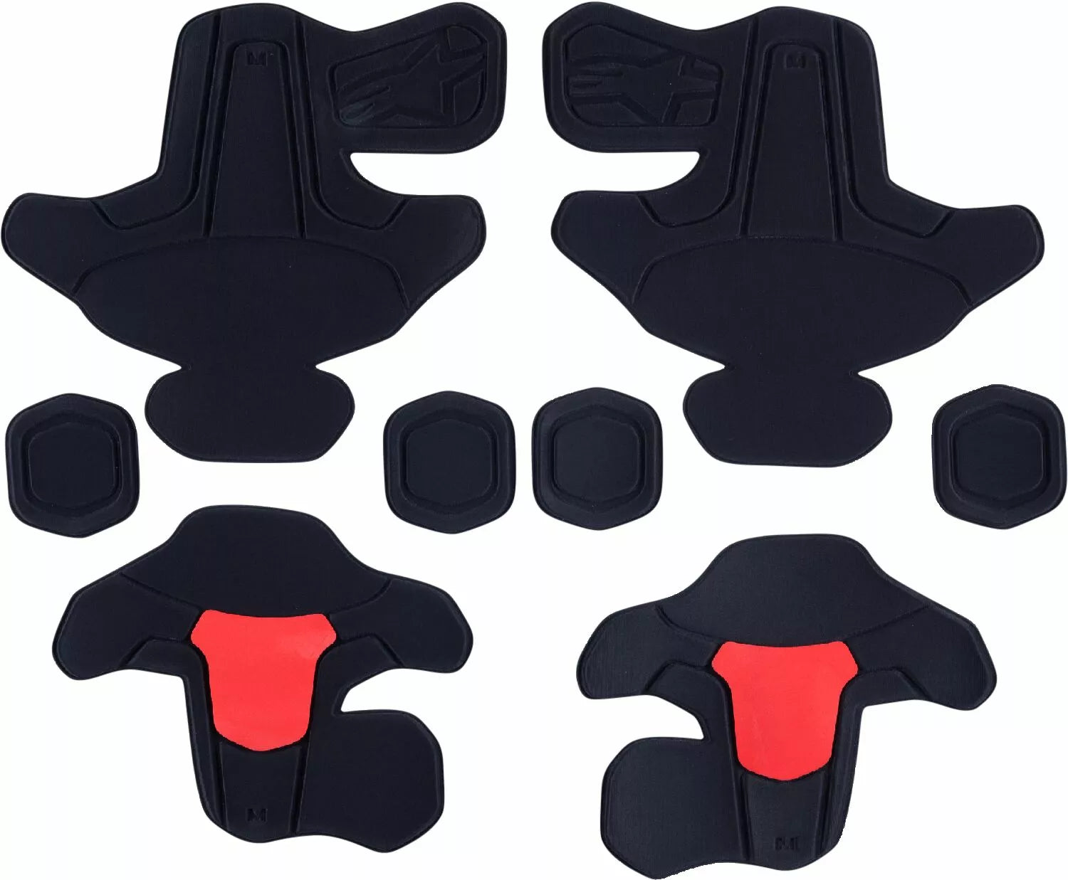 Alpinestars Rk-7 Plasma Frame & Hinge Padding Replacement Set Black/Red