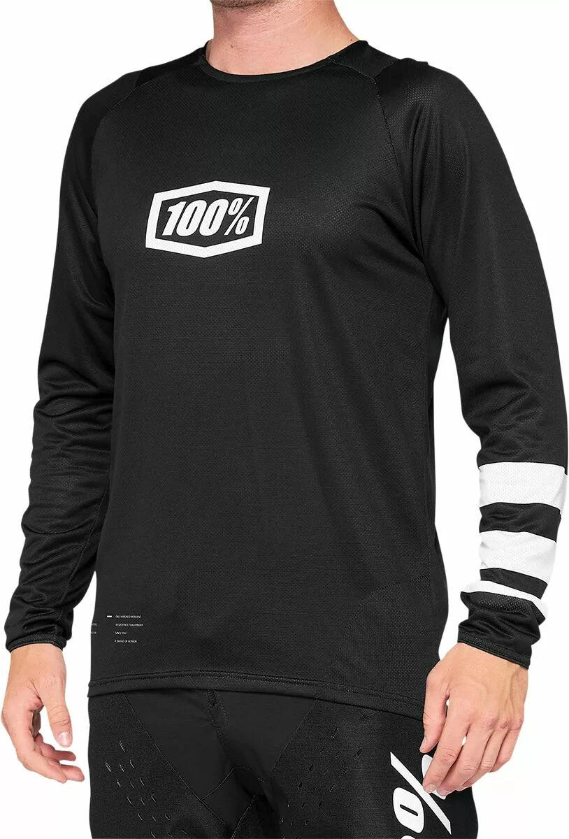 100% R-Core Long-Sleeve Jersey Black/White