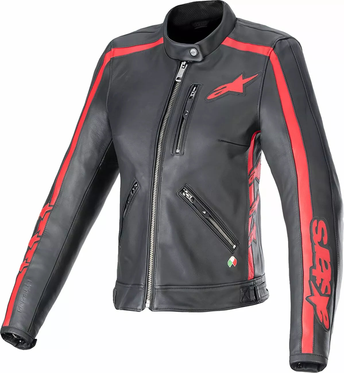 Alpinestars Stella Dyno Leather Jacket Black/Red