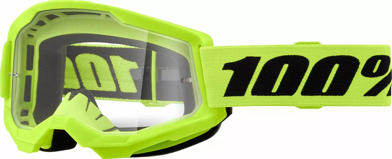 100% Strata 2 Goggle Fluorescent Green/Fluorescent Yellow