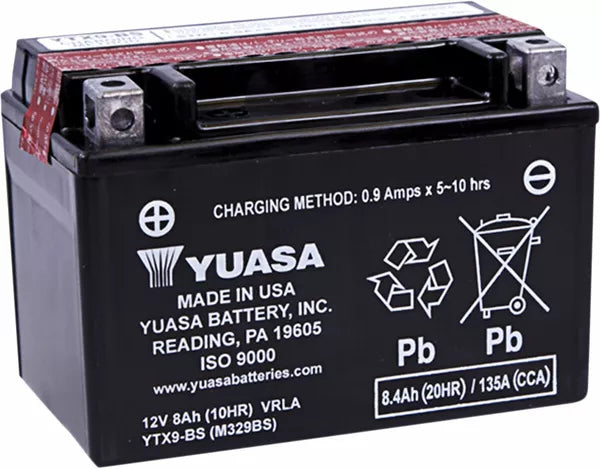 YUASA batteri YTX9-BS (CP) Inkl syra