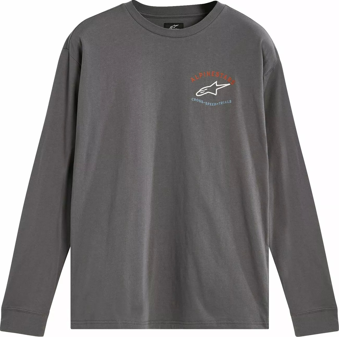 Alpinestars Full Face Long-Sleeve T-Shirt Blue/Charcoal/Orange