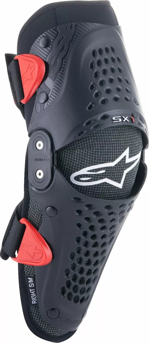 Alpinestars Youth Sx-1 Knee Protectors Black/Red