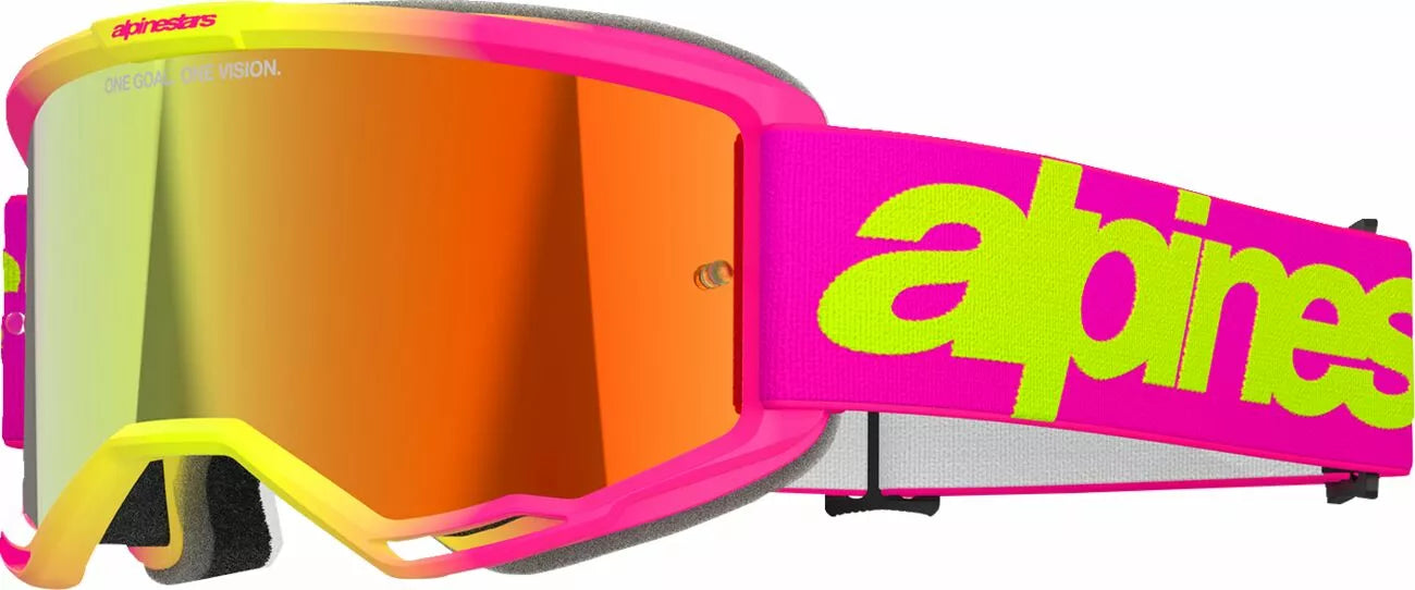 Alpinestars Goggles Vision 5 Wordmark Goggle Pink/Fluorescent Yellow