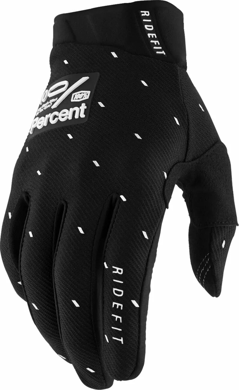 100% Ridefit Glove Black/White