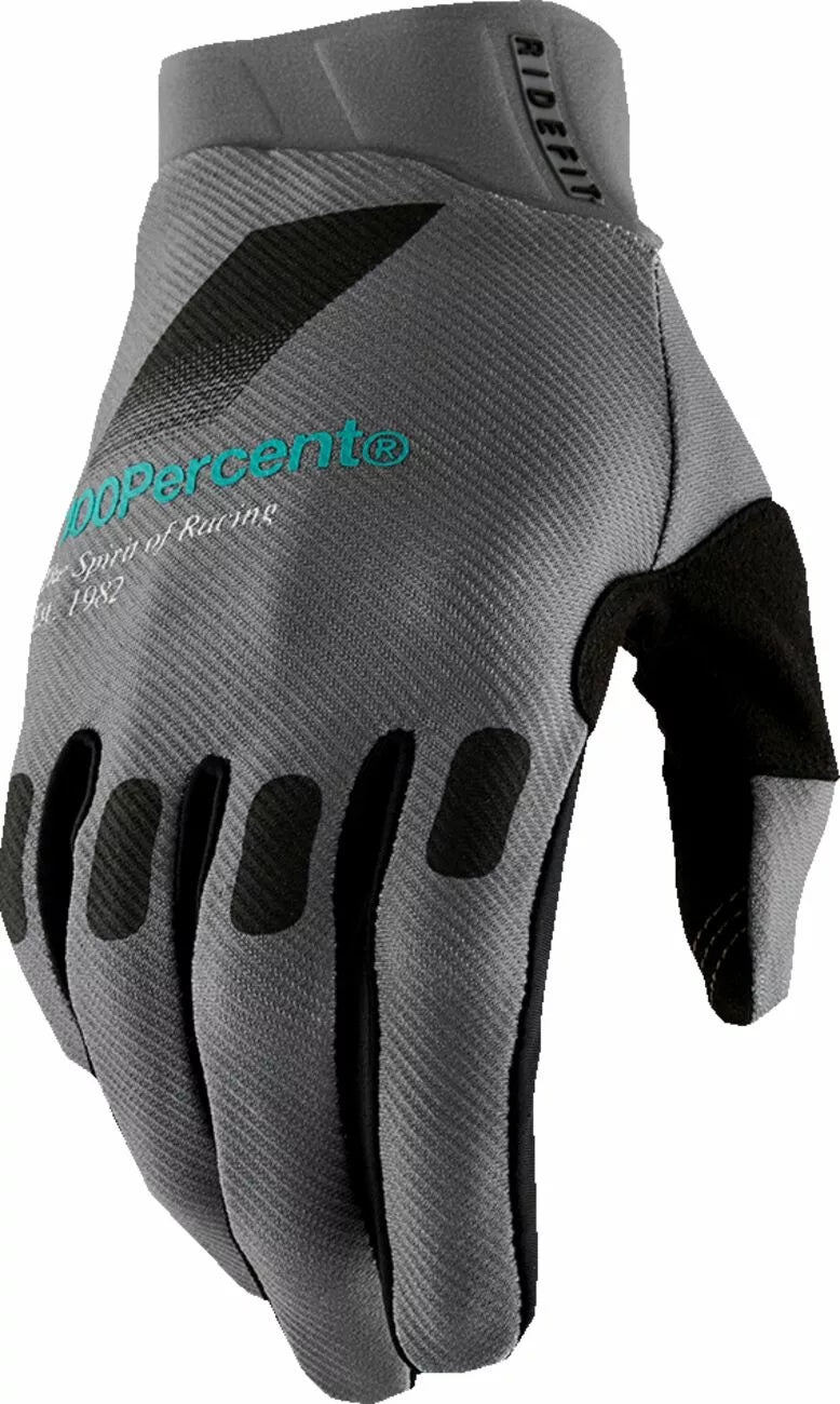 100% Ridefit Gloves Black/Gray