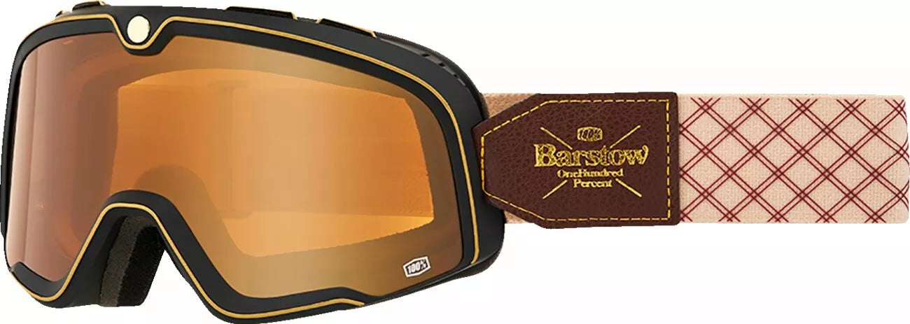 100% Barstow Goggle Black/Brown/Gold