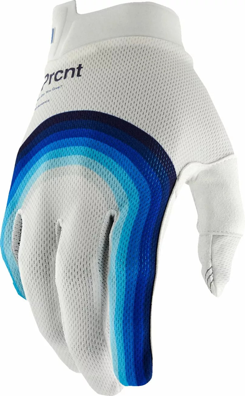 100% Itrack Gloves Blue/White