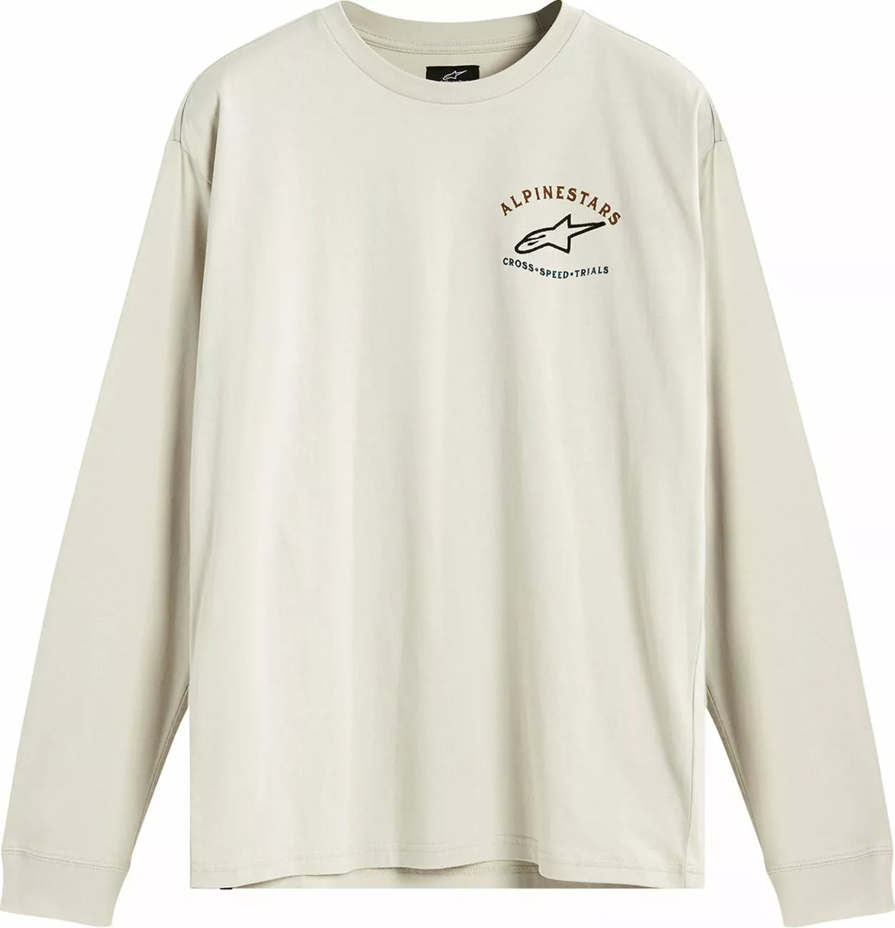 Alpinestars Full Face Long-Sleeve T-Shirt Blue/Brown/Off-White