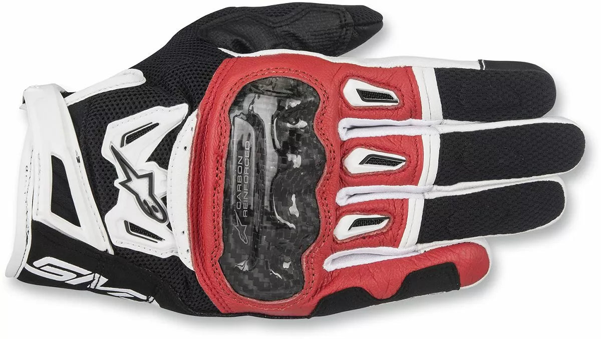 Alpinestars Smx-2 Air Carbon V2 Leather Gloves Black/Red/White