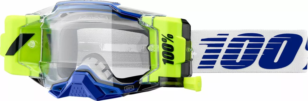 100% Armega Forecast Goggle Blue/White/Fluorescent Yellow