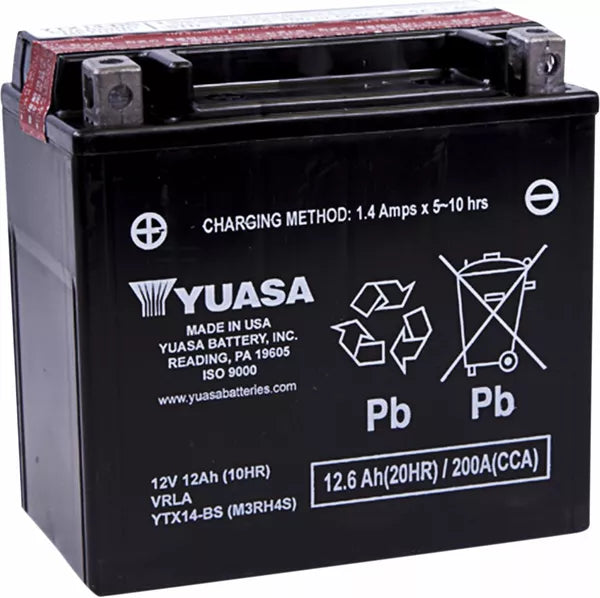 YUASA batteri YTX14-BS (CP) Inkl syra